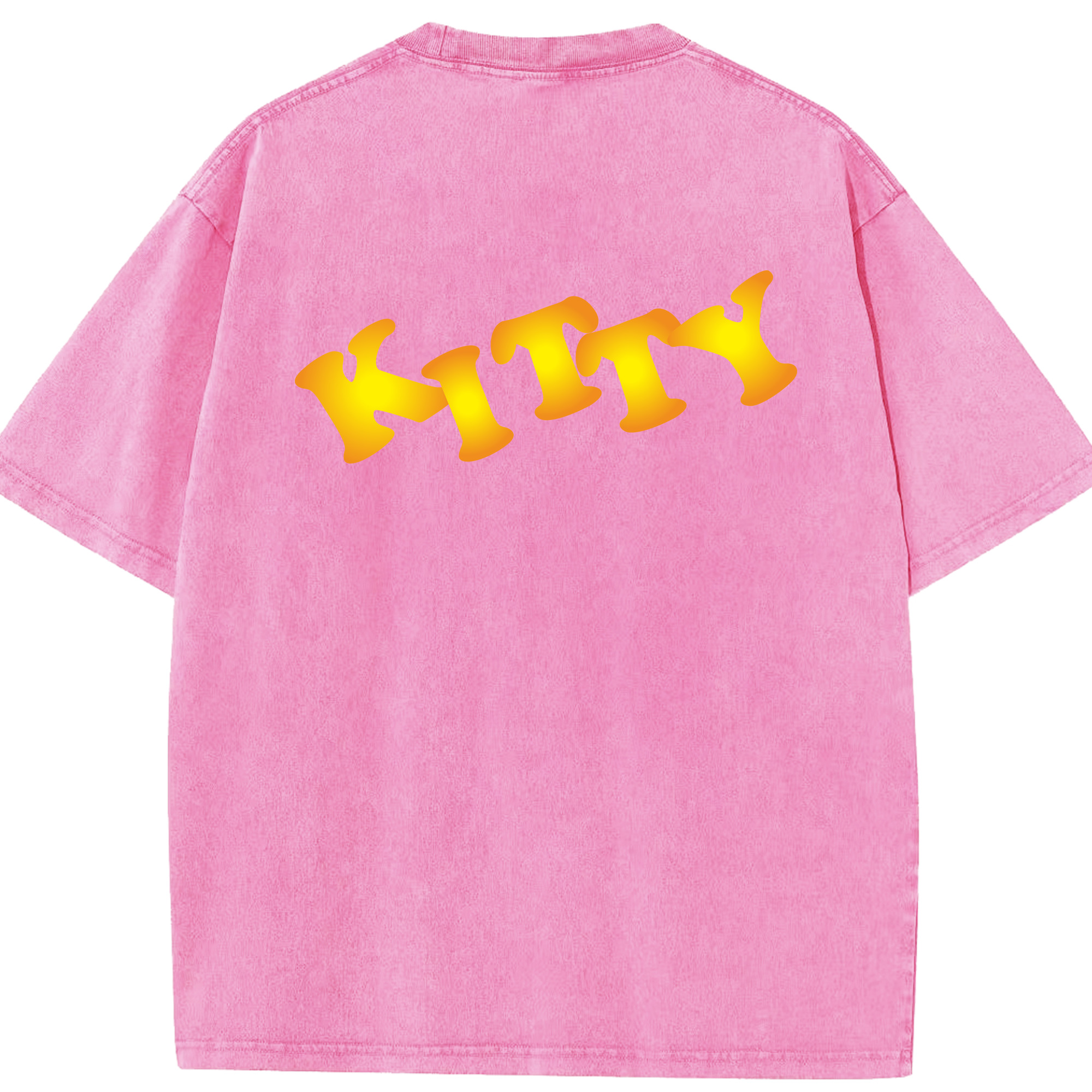 （画像用） Hello Kitty ハローキティ 綿100% ヴィンテージ風 半袖Tシャツ（背面プリント）